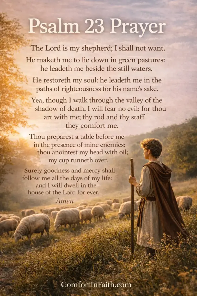 Psalm 23 - comfort in faith-readygotools