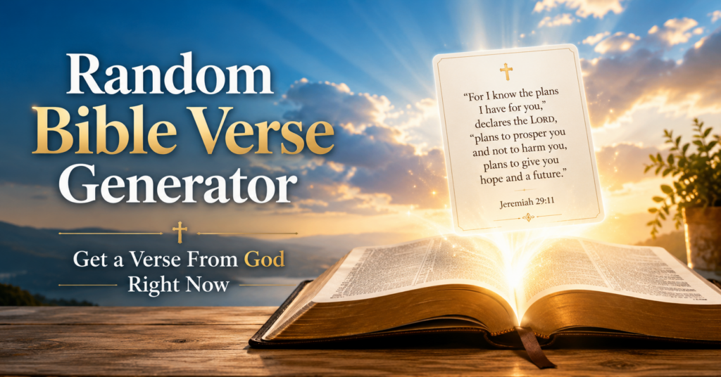 Random Bible Verse Generator – Get a Verse From God Right Now