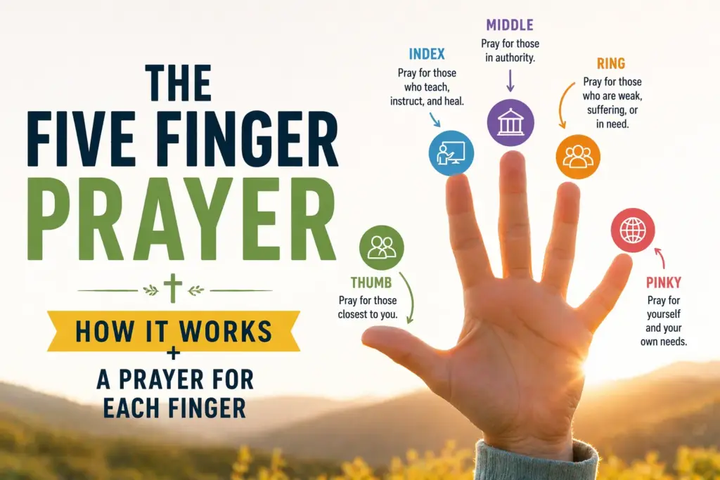 The Five Finger Prayer - How It Works - A Prayer for Each Finger-readygotools